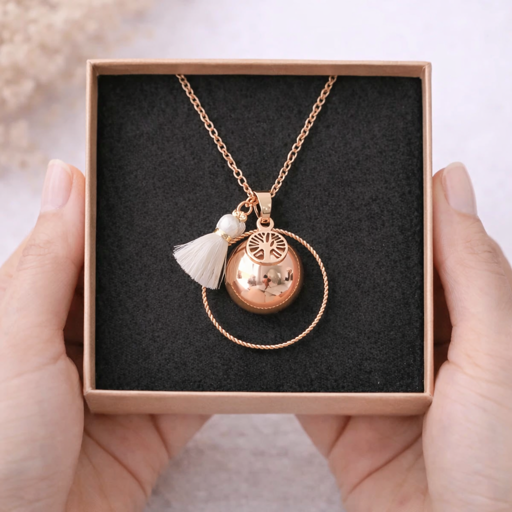 Bola de grossesse doré rose lisse breloque arbre de vie pompon anneau Bola de grossesse doré rose lisse breloque arbre de vie pompon anneau - Default Title | Creabibenval