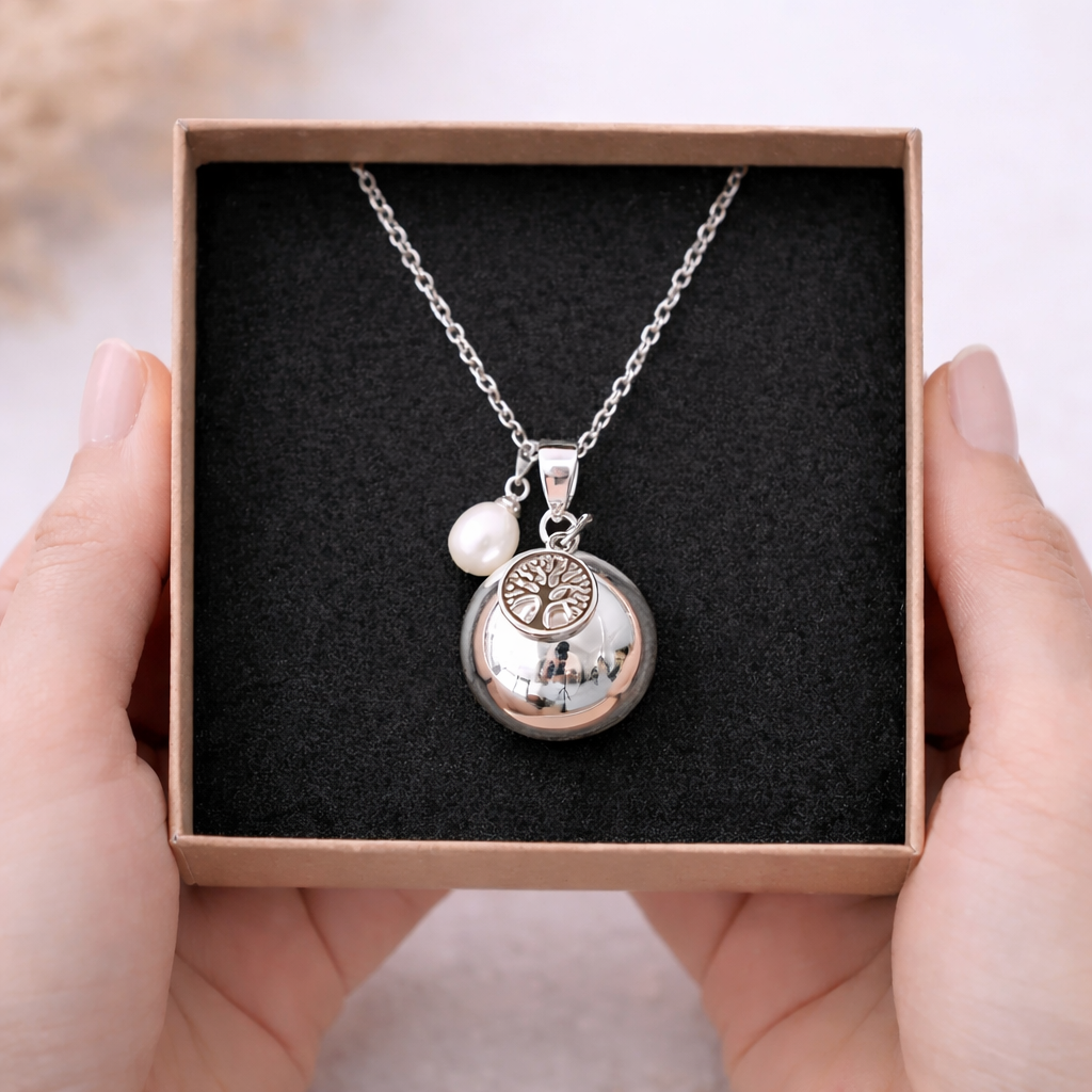 Bola de grossesse argenté lisse breloque arbre de vie perle d'eau douce Bola de grossesse argenté lisse breloque arbre de vie perle d'eau douce - Default Title | Creabibenval