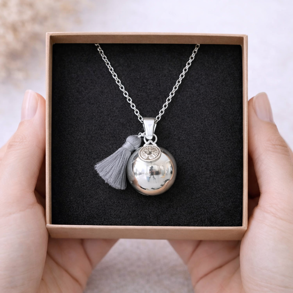 Bola de grossesse argenté lisse breloque arbre de vie pompon Bola de grossesse argenté lisse breloque arbre de vie pompon - Default Title | Creabibenval