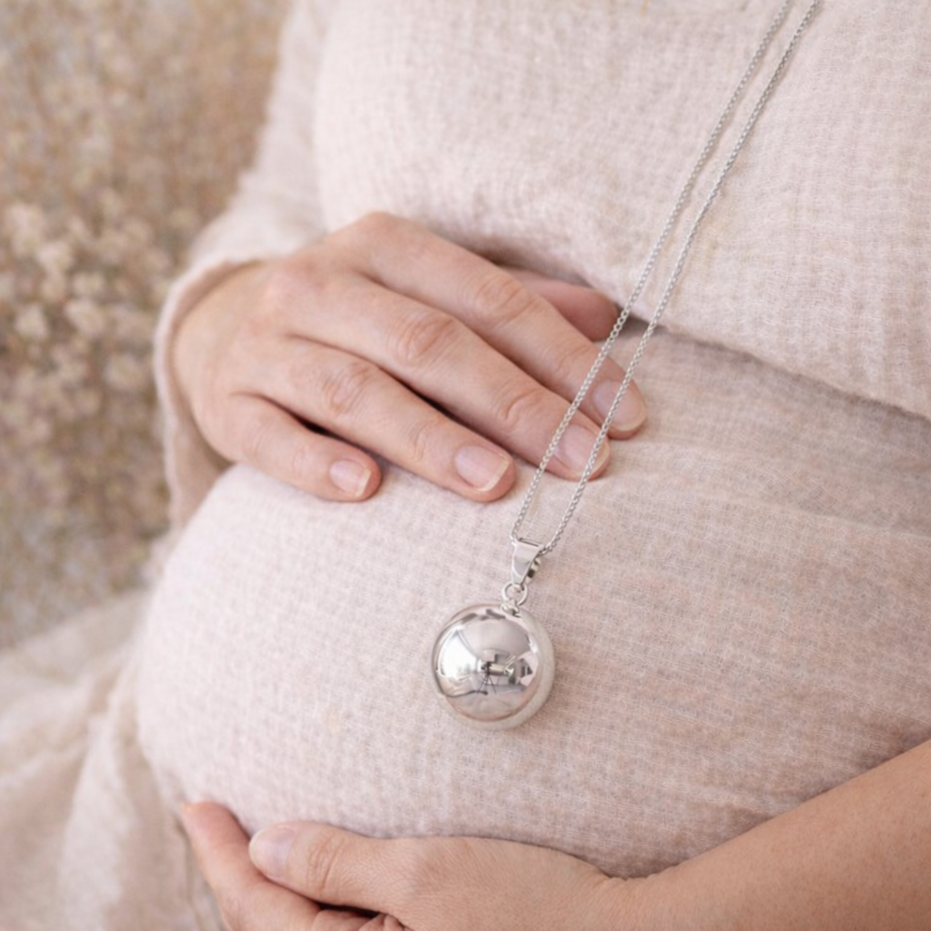 Bola de grossesse argenté lisse