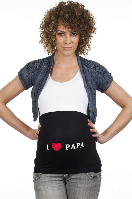 Bandeau de grossesse I LOVE PAPA NOIR